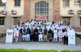 A solidarity walk was organized in KMU with the aim of displaying unity with Kashmiri Brothers