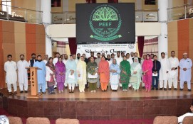 Pakistan Education Endowment Fund (PEEF) scholarship cheque distribution at KMU